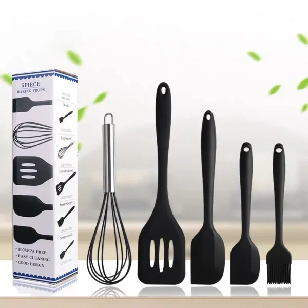 Kit 5 Utensílios de Silicone para Cozinha - Image 2