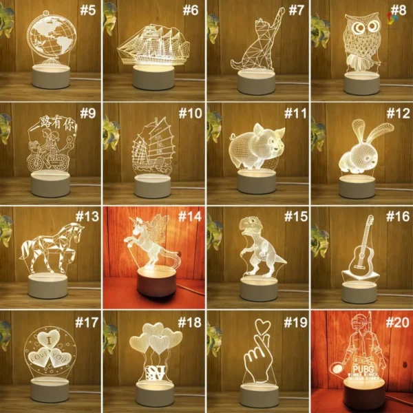 Candeeiro Decorativo Luz Noturna para Quarto