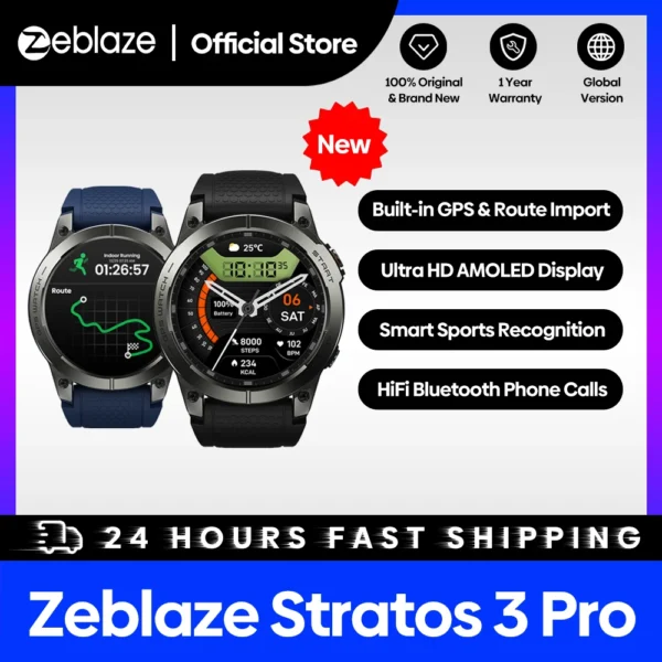 Zeblaze Stratos 3 Pro GPS, AMOLED, 2024