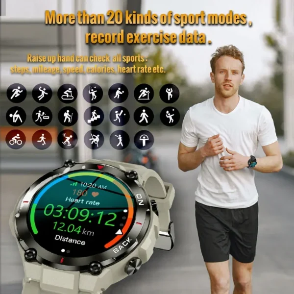 Smartwatch Fitness Esportivo, GPS Integrado, 5 Atm a prova d'água - Image 5