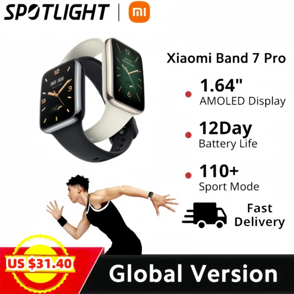 Xiaomi-Mi Band 7 Pro GPS,AMOLED, Original, Versão Global