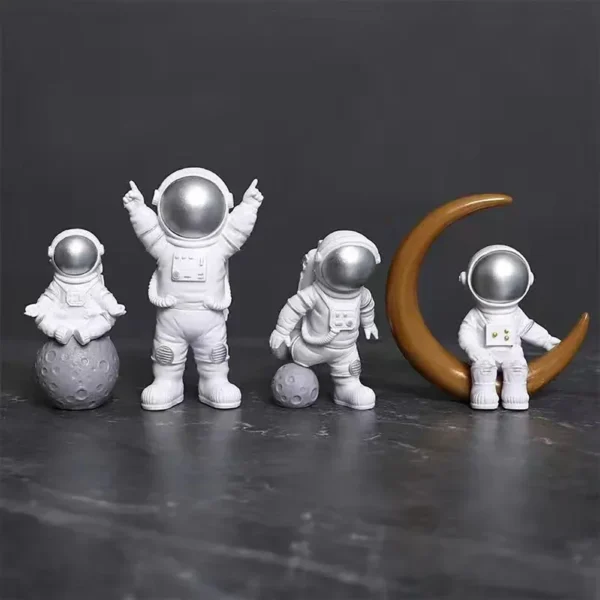 Escultura Spaceman, Decoração do Lar, Presente,Brinquedo Educativo,4Pcs - Image 6