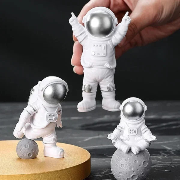 Escultura Spaceman, Decoração do Lar, Presente,Brinquedo Educativo,4Pcs - Image 4